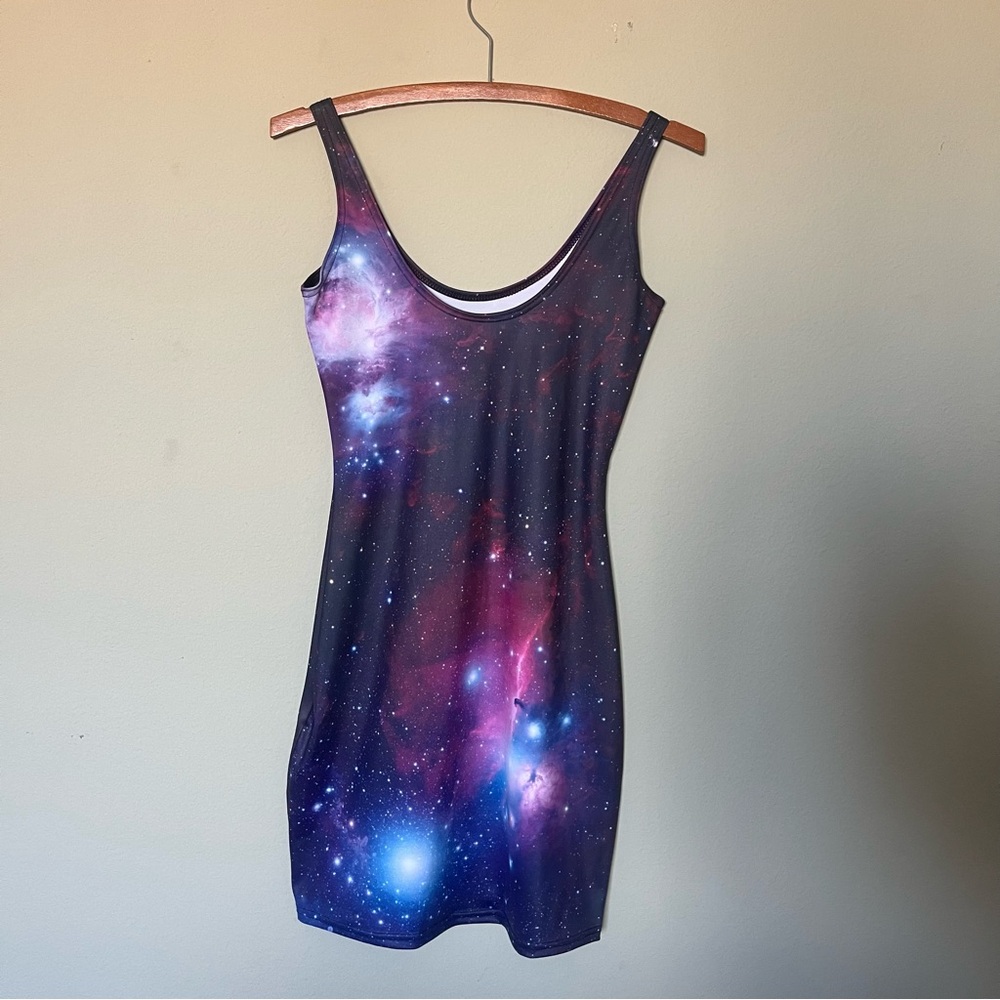 BlackMilk Galaxy Star Print Bodycon Dress, Size S